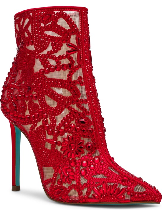 Betsey Johnson Shoes - ♥️♥️ Betsey Johnson Women's Bolt Rhinestone Booties - Red US 7